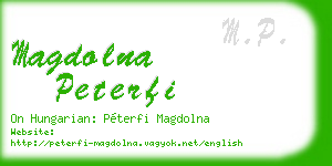 magdolna peterfi business card